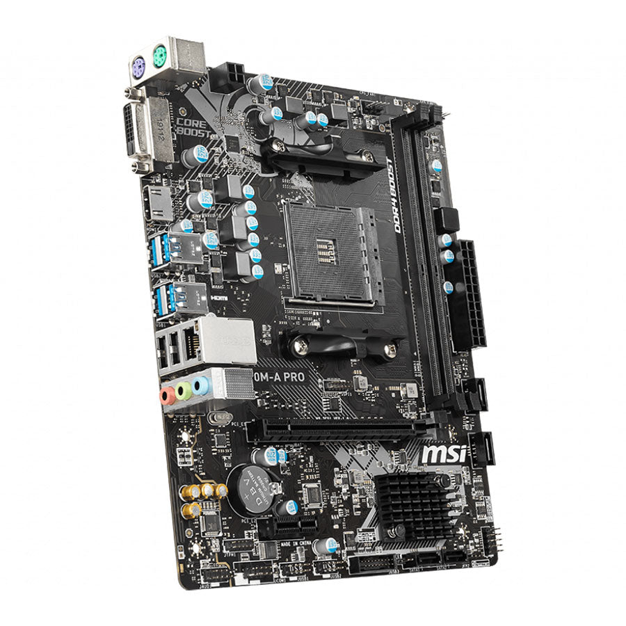 MSI A320M-A PRO mATX PC Motherboard for AMD AM4 CPUs
