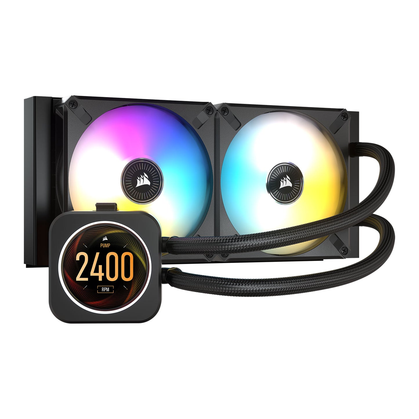 Corsair iCUE H100i ELITE LCD 240mm Intel/AMD PC CPU Liquid Cooler With 2.1" LCD Display CW-9060061-WW