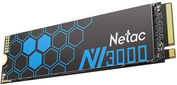 Netac 1TB NV3000 M.2 NVMe SSD, M.2 2280, PCIe3, 3D TLC NAND, R/W 3100/2100 MB/s, 200K/190K IOPS, PC, Laptop