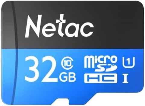 Netac P500 32GB MicroSDHC Card with SD Adapter, U1 Class 10, Up to 90MB/s. Camera or Mobile Phone Storage
