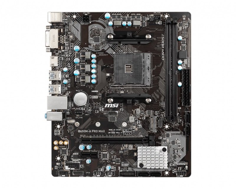 MSI AMD B450M-A Pro Max AM4 mATX PC Motherboard