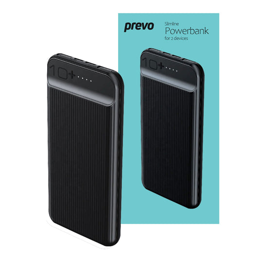 Prevo Black SP3012 Power bank, 10000mAh Portable Fast Charging for Smart Phones, Tablets and Other Devices