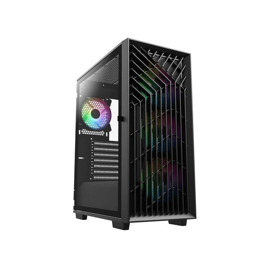 CiT Blade Mid Tower PC Gaming Case - tempered glass side panel Black CIT-BLADE-ARGB