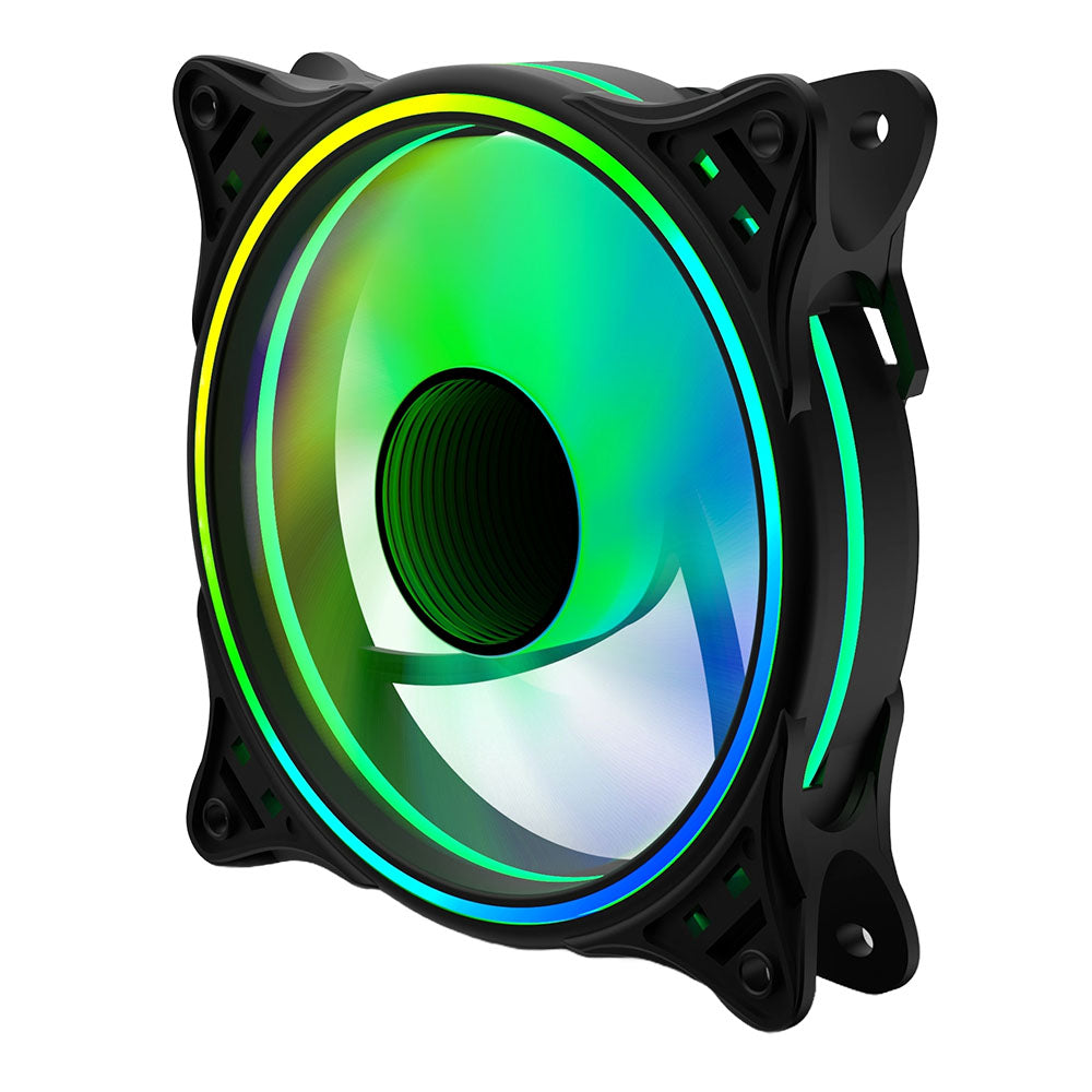 Vida Black Infinity01 12cm ARGB Dual Ring PC Case Fan, Hydraulic Bearing, Infinity Mirror Effect, 1200 RPM,
