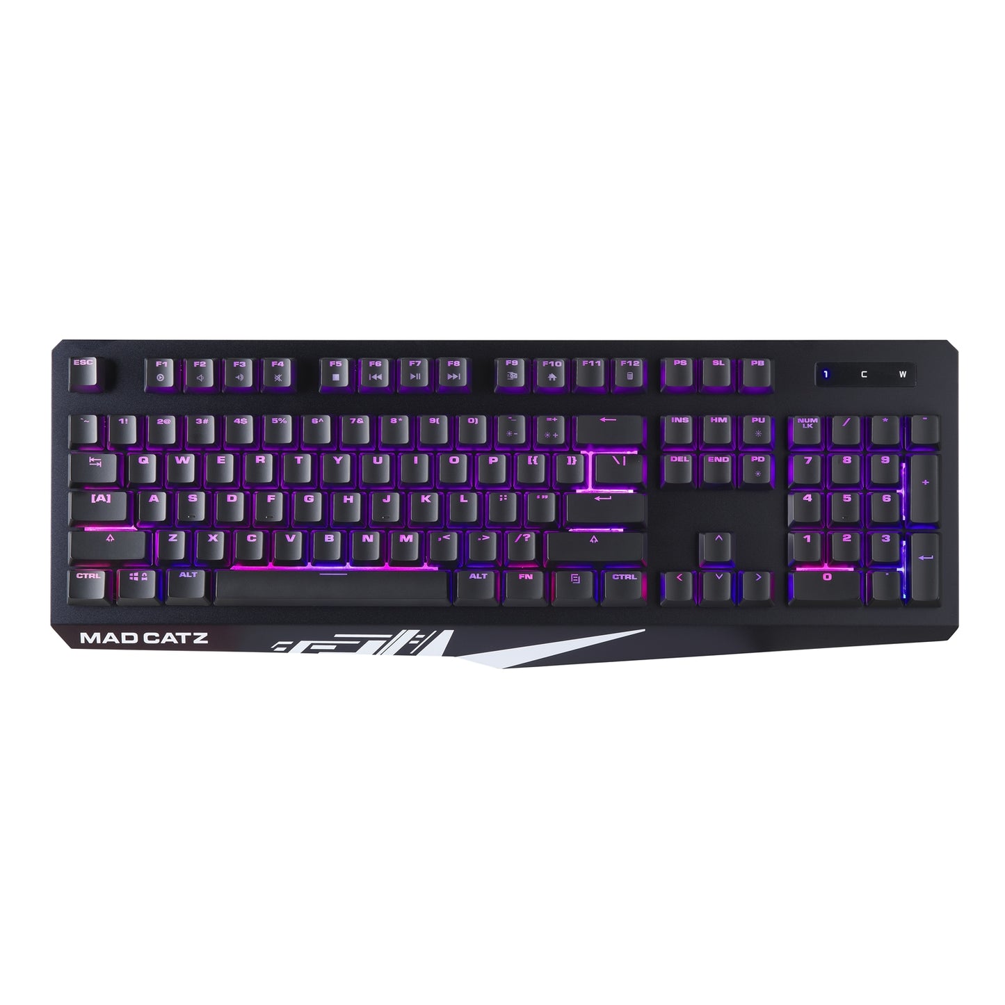 Mad Catz S.T.R.I.K.E. 2 Membrane Gaming Keyboard, USB 2.0, 9 Variations of RGB Lighting Effects