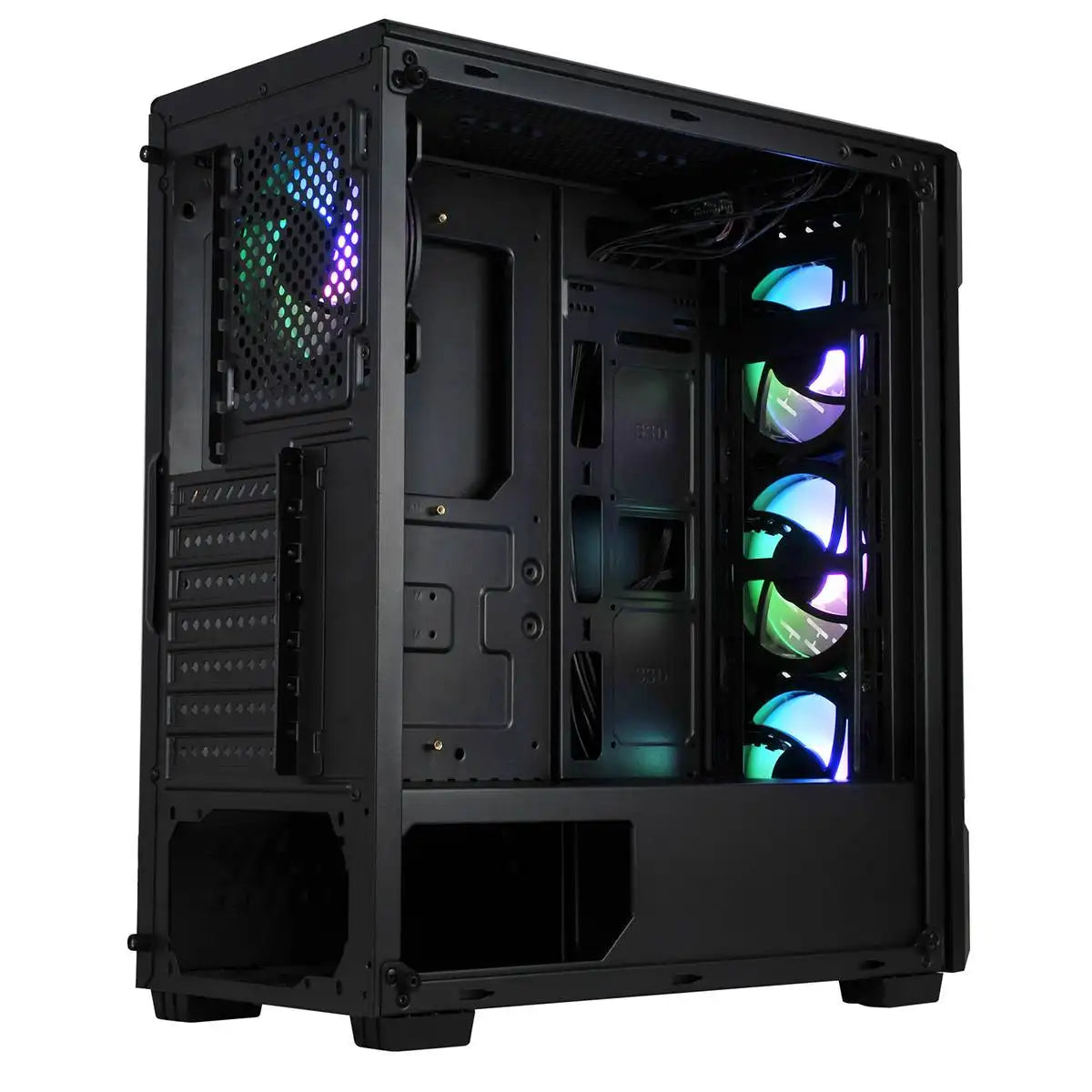 CiT Black Crossfire Tempered Glass Side Panel ARGB PC Gaming Case - CIT-CROSSFIRE