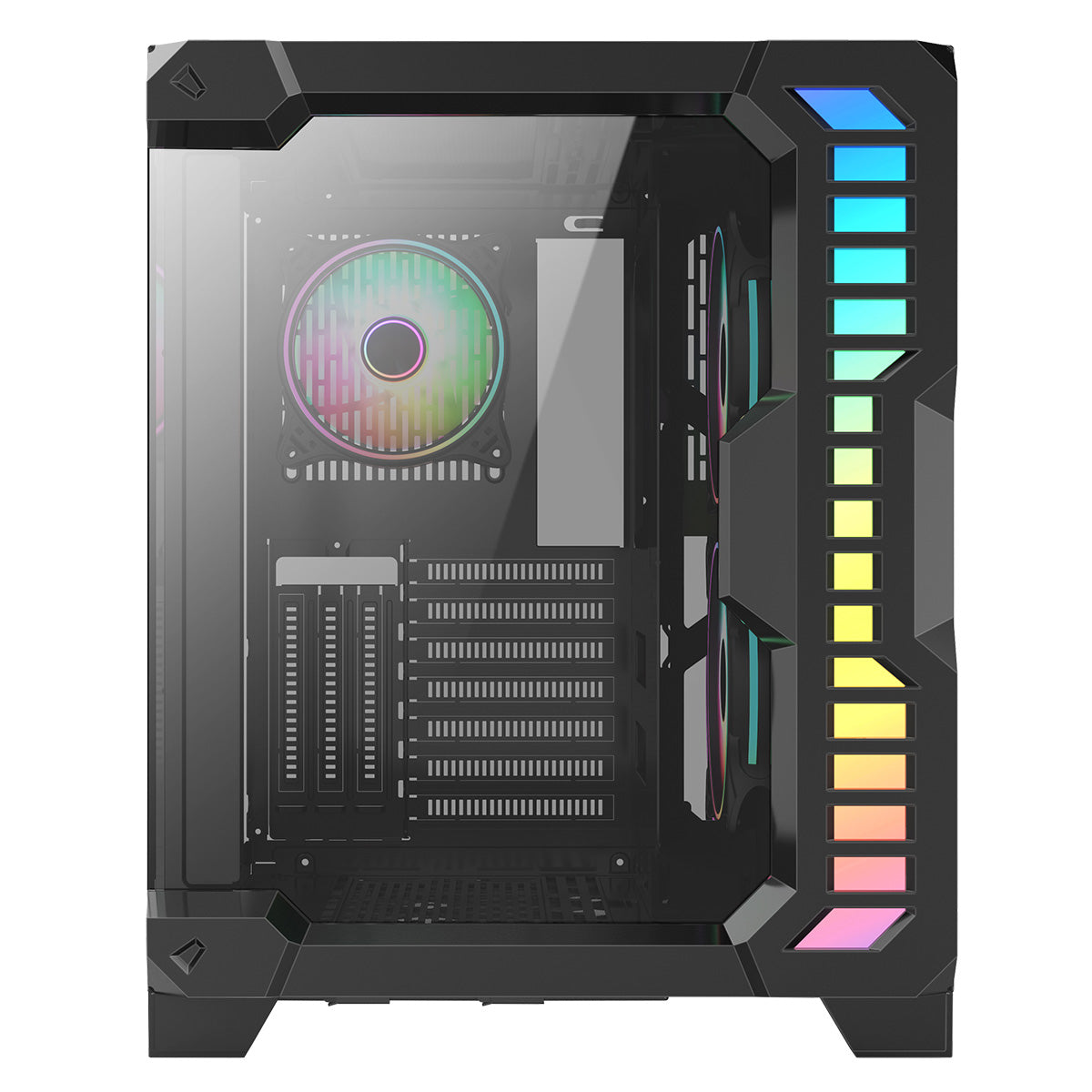 CiT Pro Android X ARGB Gaming PC Case With Tempered Glass Panels - Black