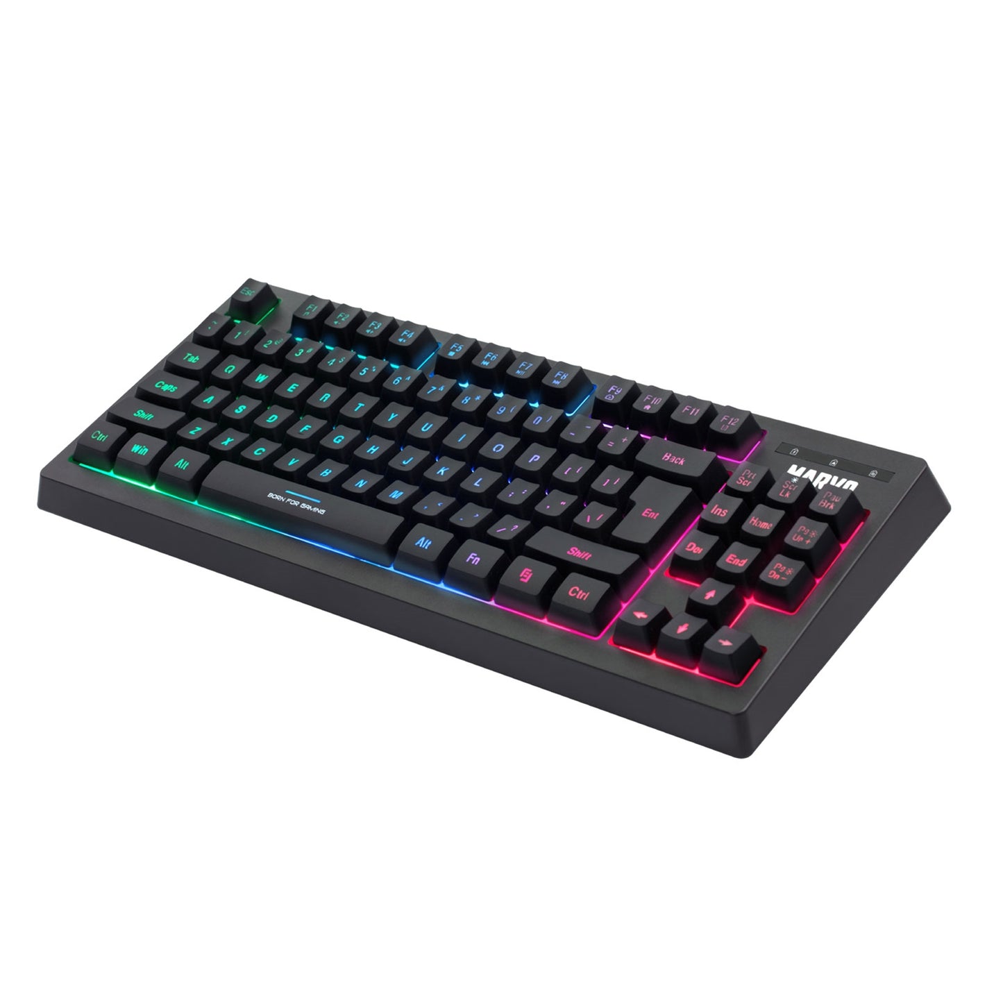 Marvo Scorpion Black K607 80% TKL Layout USB 3 Colour LED backlit Gaming Keyboard
