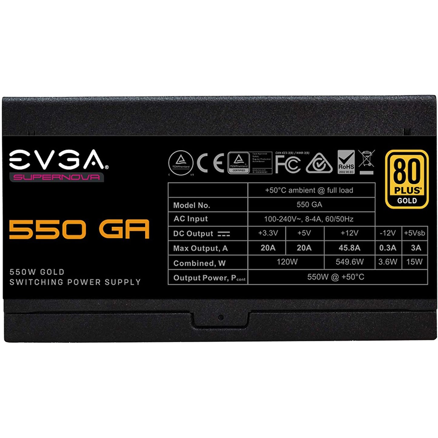 EVGA SuperNOVA GA 550W Fully Modular 80+ Gold PC Power Supply PSU