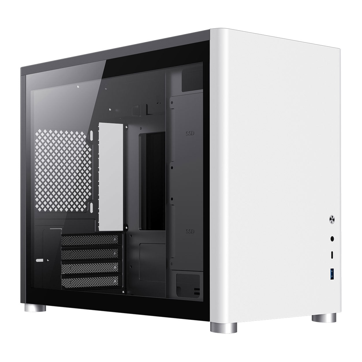 GameMax White Spark Gaming Cube mATX Tempered Glass Panel PC Case