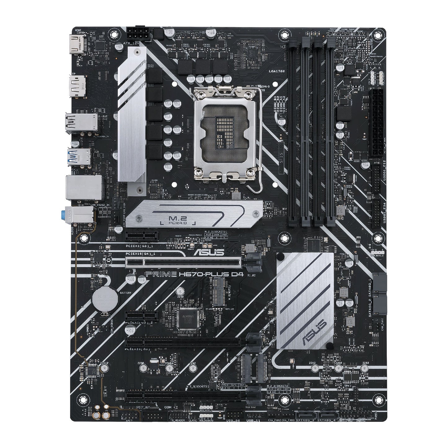 ASUS PRIME Intel H670-PLUS D4 PCIe 4.0 ATX Socket 1700 PC Motherboard