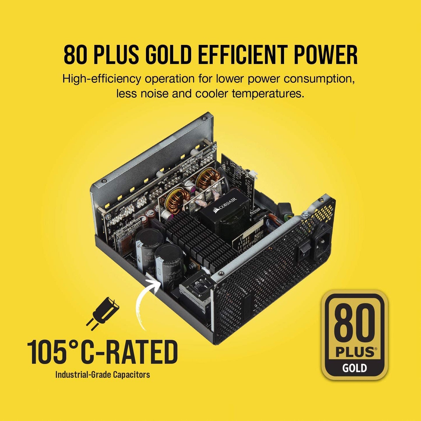 Corsair RM650 650 Watt 80+ Gold Fully Modular PC PSU/Power Supply RM Series (2021)