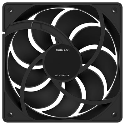 EVO LABS Black 120mm 1200RPM PC Case Fan With 4-Pin Molex Connector OEM PACKAGING