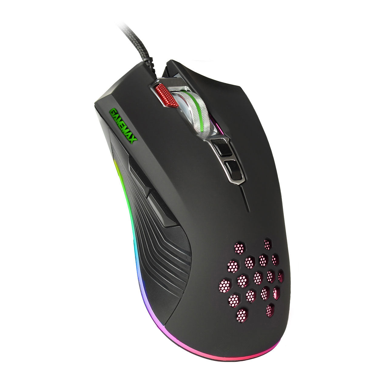 GameMax Razor RGB 800-6400dpi Optical Wired PC Gaming Mouse, 8 Buttons