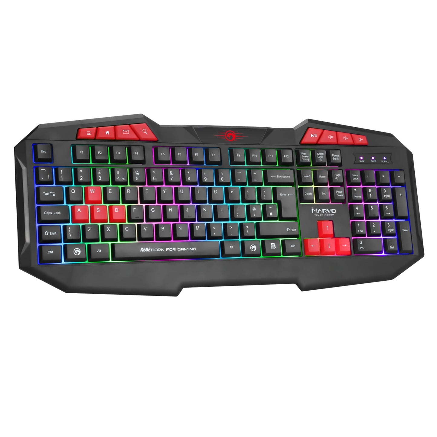 Marvo Scorpion 4-in-1 Gaming Bundle, Wired Keyboard, Mouse, Headset and Mouse Pad, 7 Colour LED, Non-slip Mouse Pad and Stereo Headset
