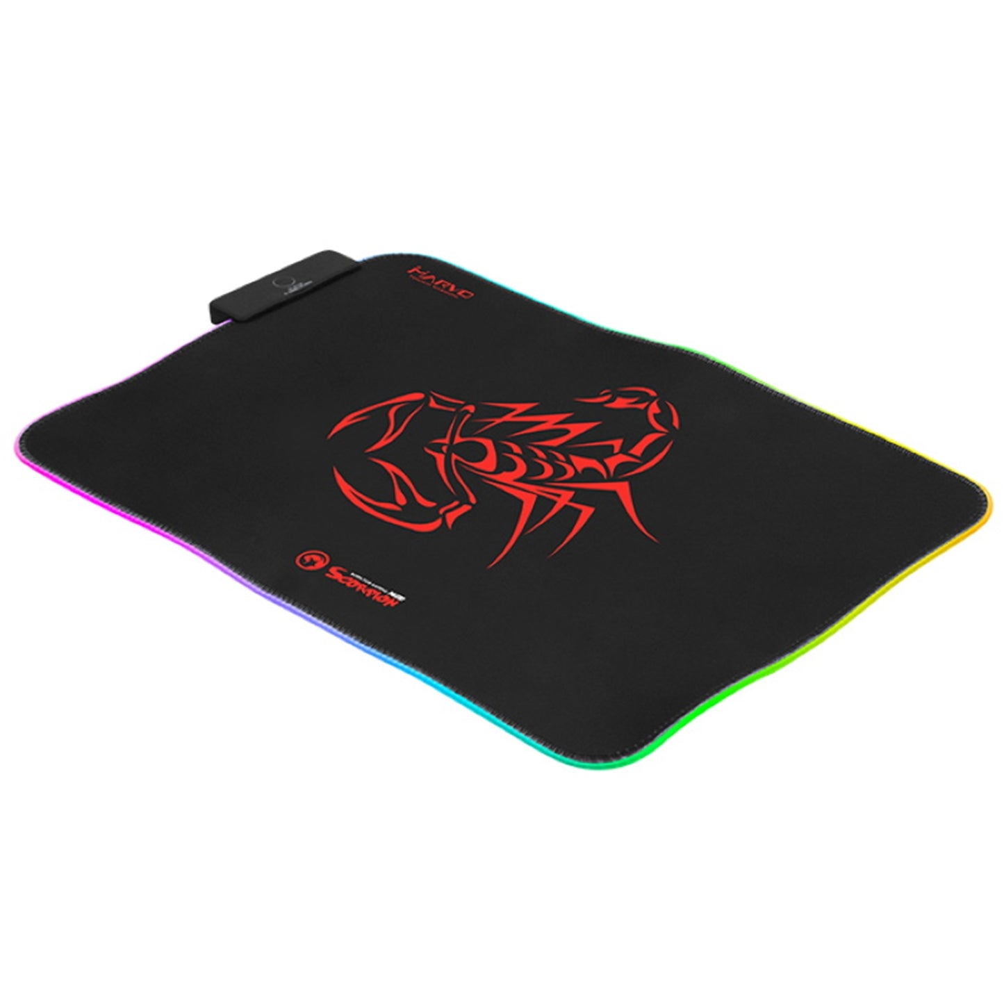 Marvo MG08 Gaming Mouse Pad, 7 Colour LED with 3 RGB Effects, Medium 350x250x4mm, USB Connection