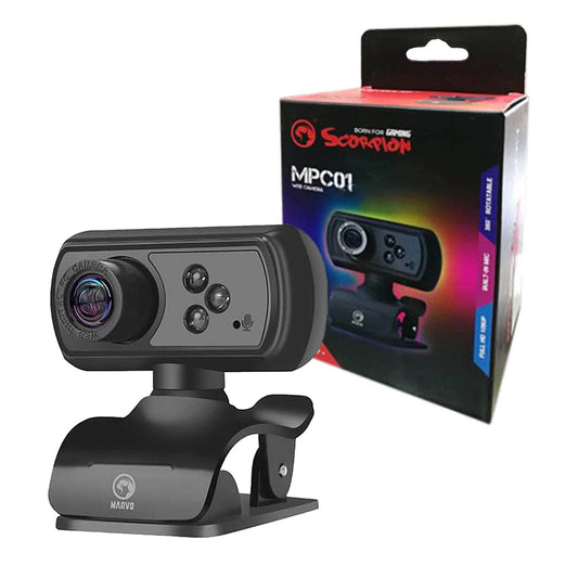 Marvo MPC01 USB HD Webcam, True-to-life 1080p Video Calling 5MP Camera