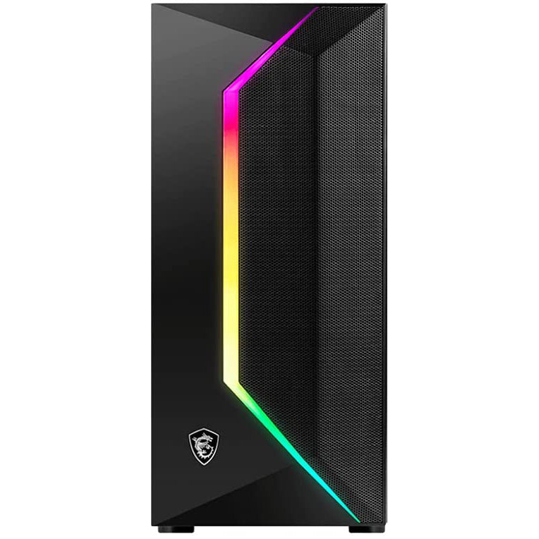 MSI Black MAG VAMPIRIC 100R Mid Tower Tempered Glass PC Gaming Case