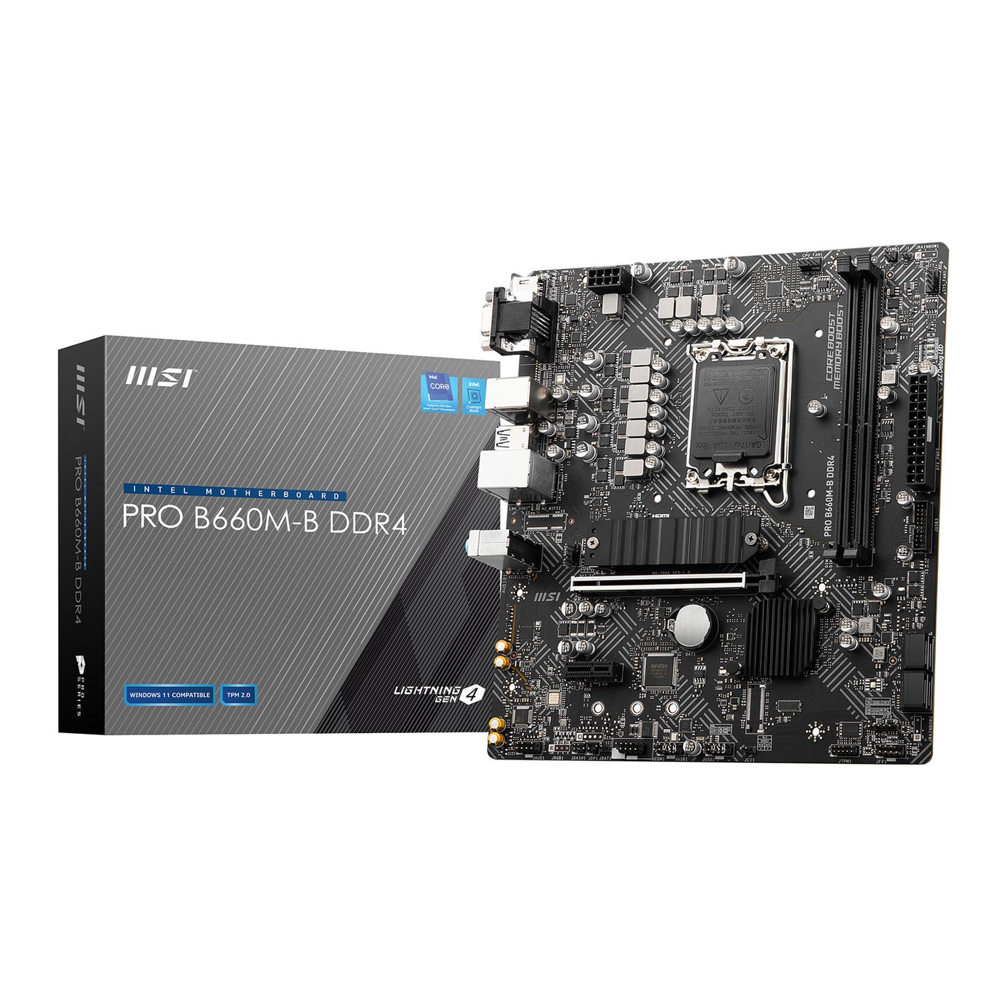 MSI PRO Intel B660M-B DDR4 Micro-ATX Motherboard LGA 1700 12th Gen