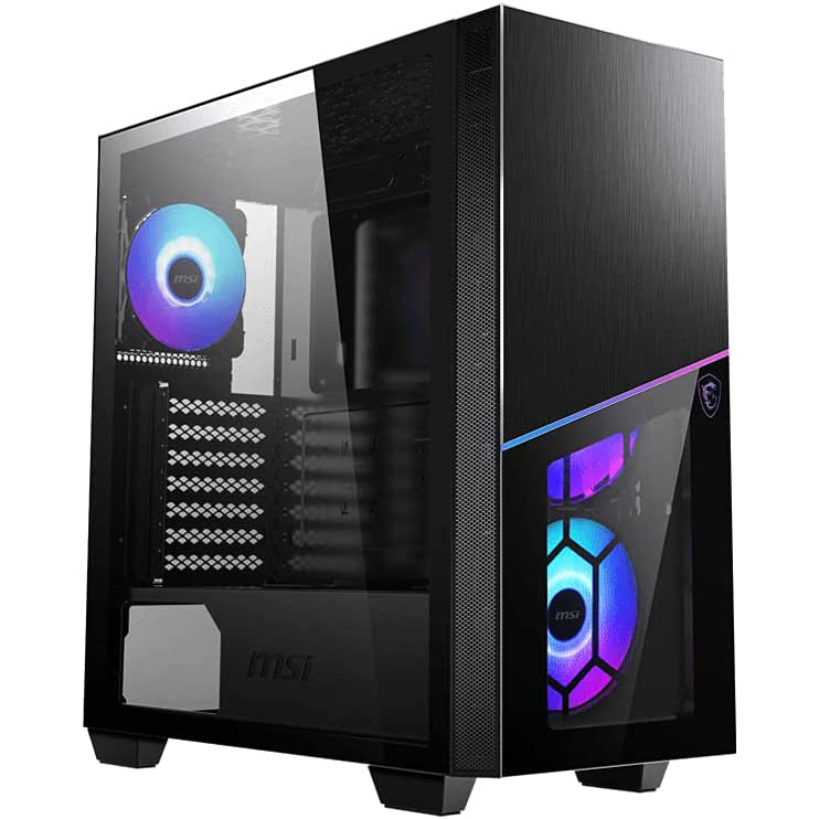MSI MPG SEKIRA 100R Black Mid Tower Tempered Glass RGB PC Gaming Case